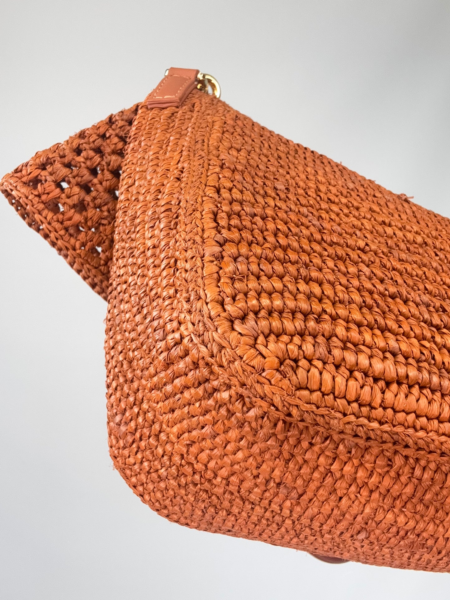 Loewe X Paula's Ibiza Ola Medium Shoulder Bag back left bottom corner