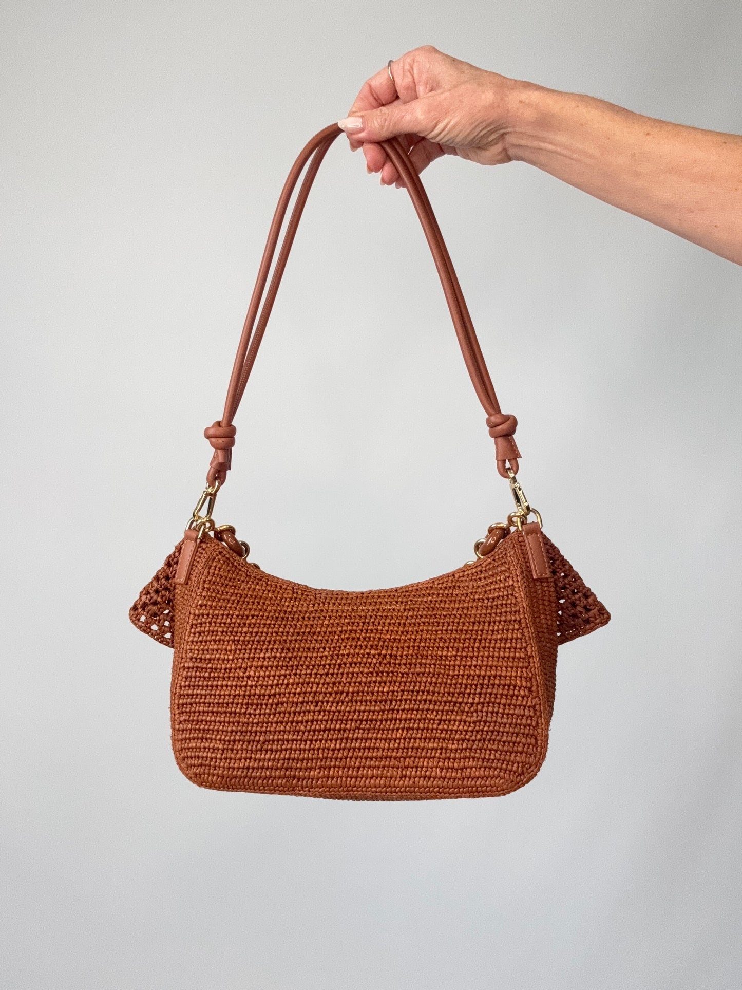 Loewe X Paula's Ibiza Ola Medium Shoulder Bag back of handbag