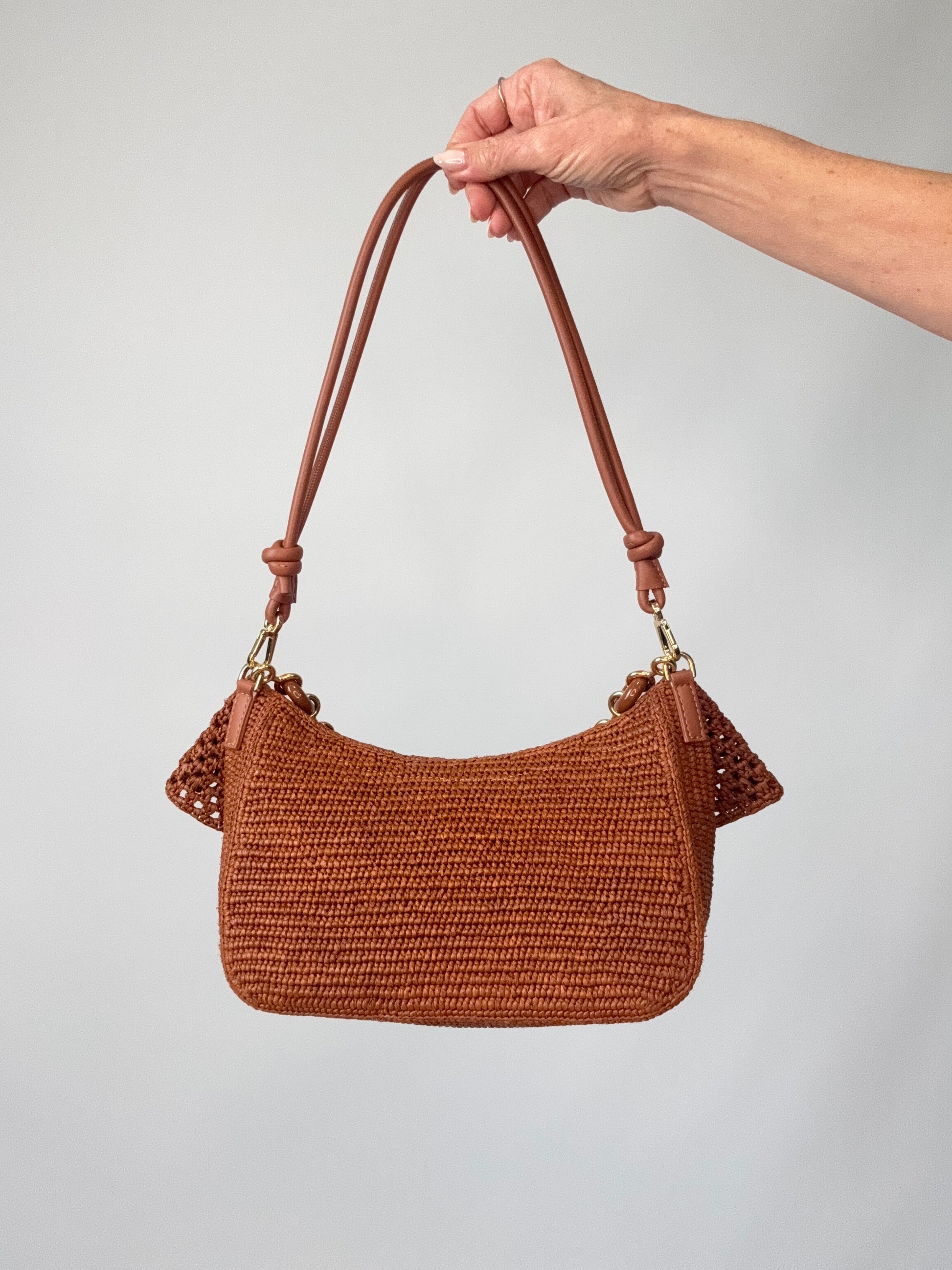 Loewe X Paula's Ibiza Ola Medium Shoulder Bag back of handbag