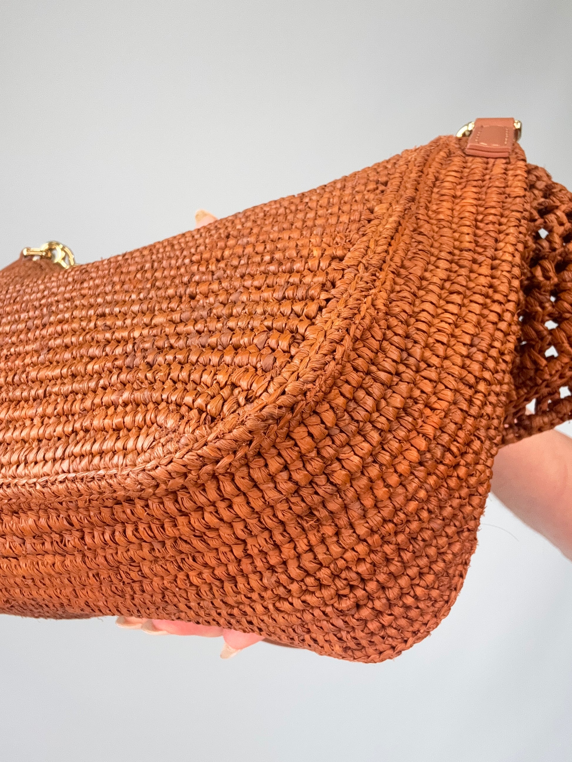 Loewe X Paula's Ibiza Ola Medium Shoulder Bag back right bottom corner