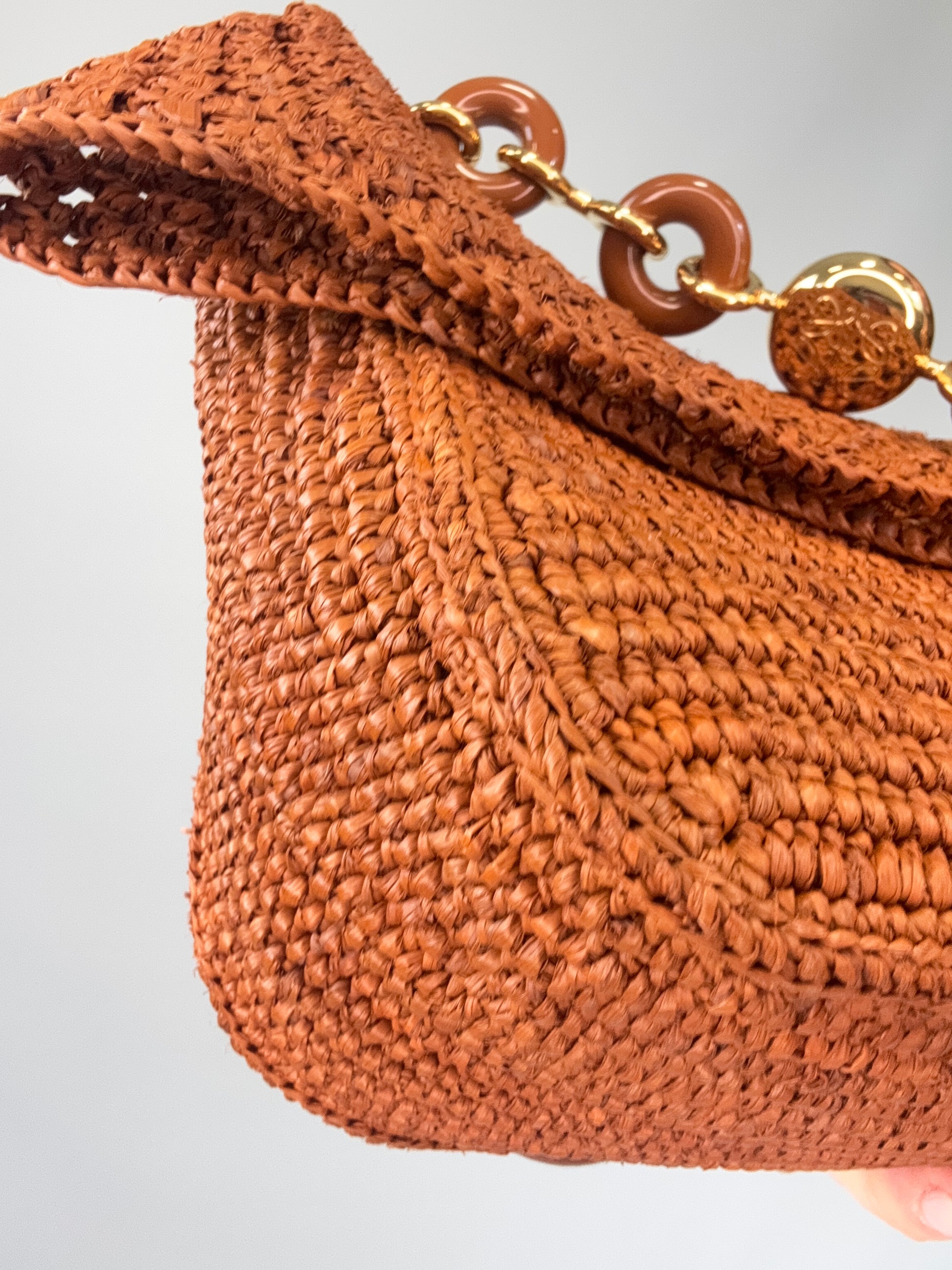 Loewe X Paula's Ibiza Ola Medium Shoulder Bag front left bottom corner