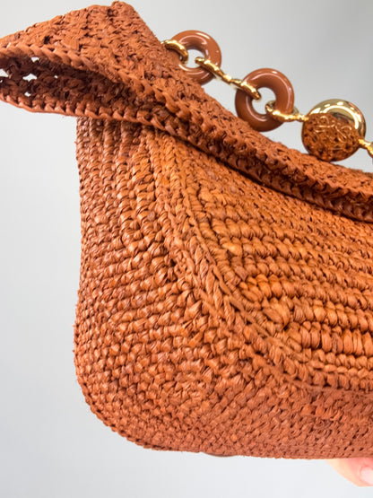 Loewe X Paula's Ibiza Ola Medium Shoulder Bag front left bottom corner