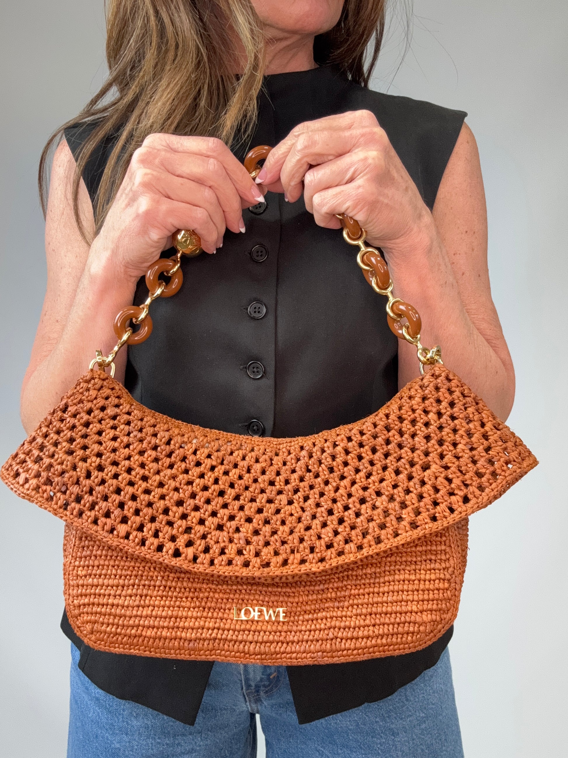 Loewe X Paula's Ibiza Ola Medium Shoulder Bag modeled 3