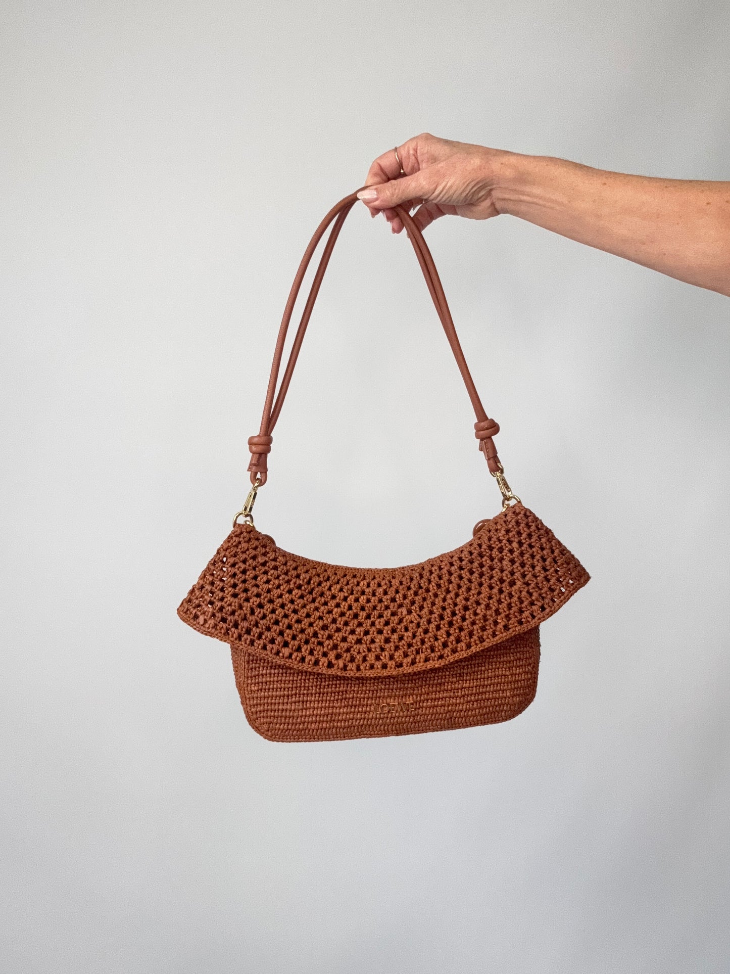 Loewe X Paula's Ibiza Ola Medium Shoulder Bag front without chain