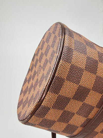 Louis Vuitton Damier Ebene Papillion 30 Handbag & Pochette Set back left bottom corner