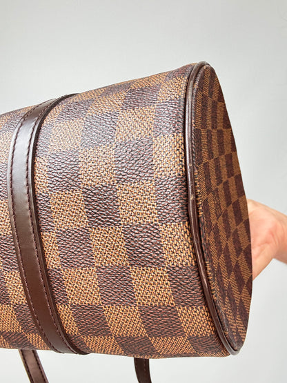 Louis Vuitton Damier Ebene Papillion 30 Handbag & Pochette Set back right bottom corner
