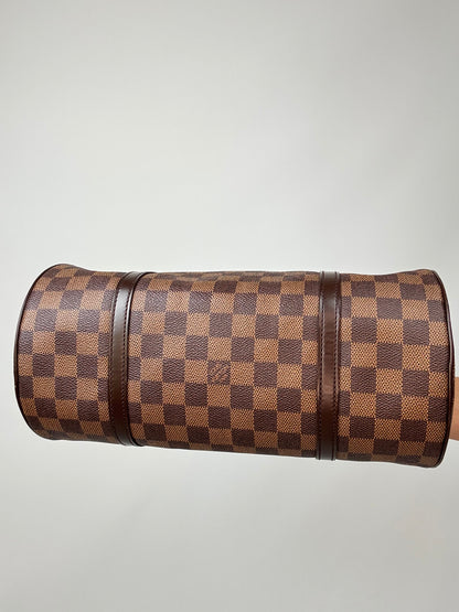 Louis Vuitton Damier Ebene Papillion 30 Handbag & Pochette Set bottom of handbag