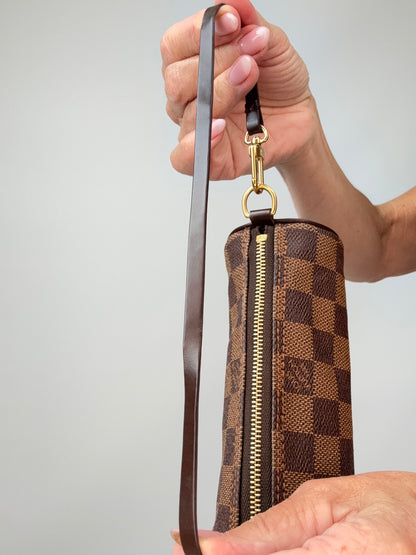 Louis Vuitton Damier Ebene Papillion 30 Handbag & Pochette Set strap on pochette
