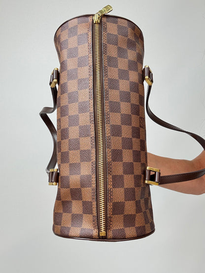 Louis Vuitton Damier Ebene Papillion 30 Handbag & Pochette Set top of handbag