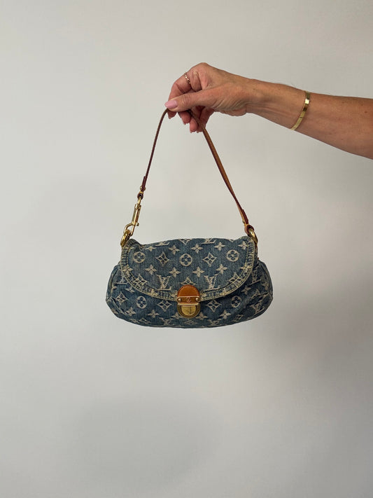 Louis Vuitton Denim Monogram Mini Pleaty