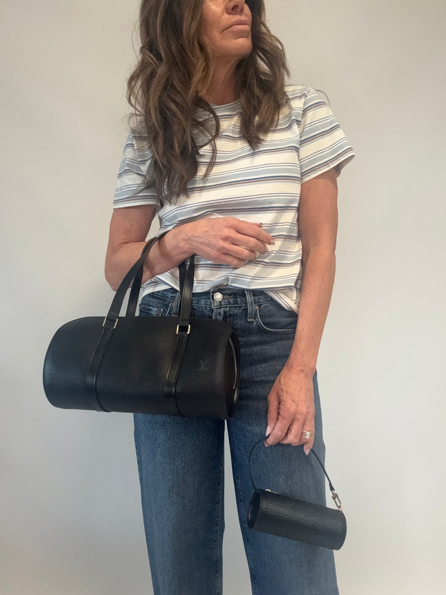 Louis Vuitton Vintage Epi Soufflot modeled