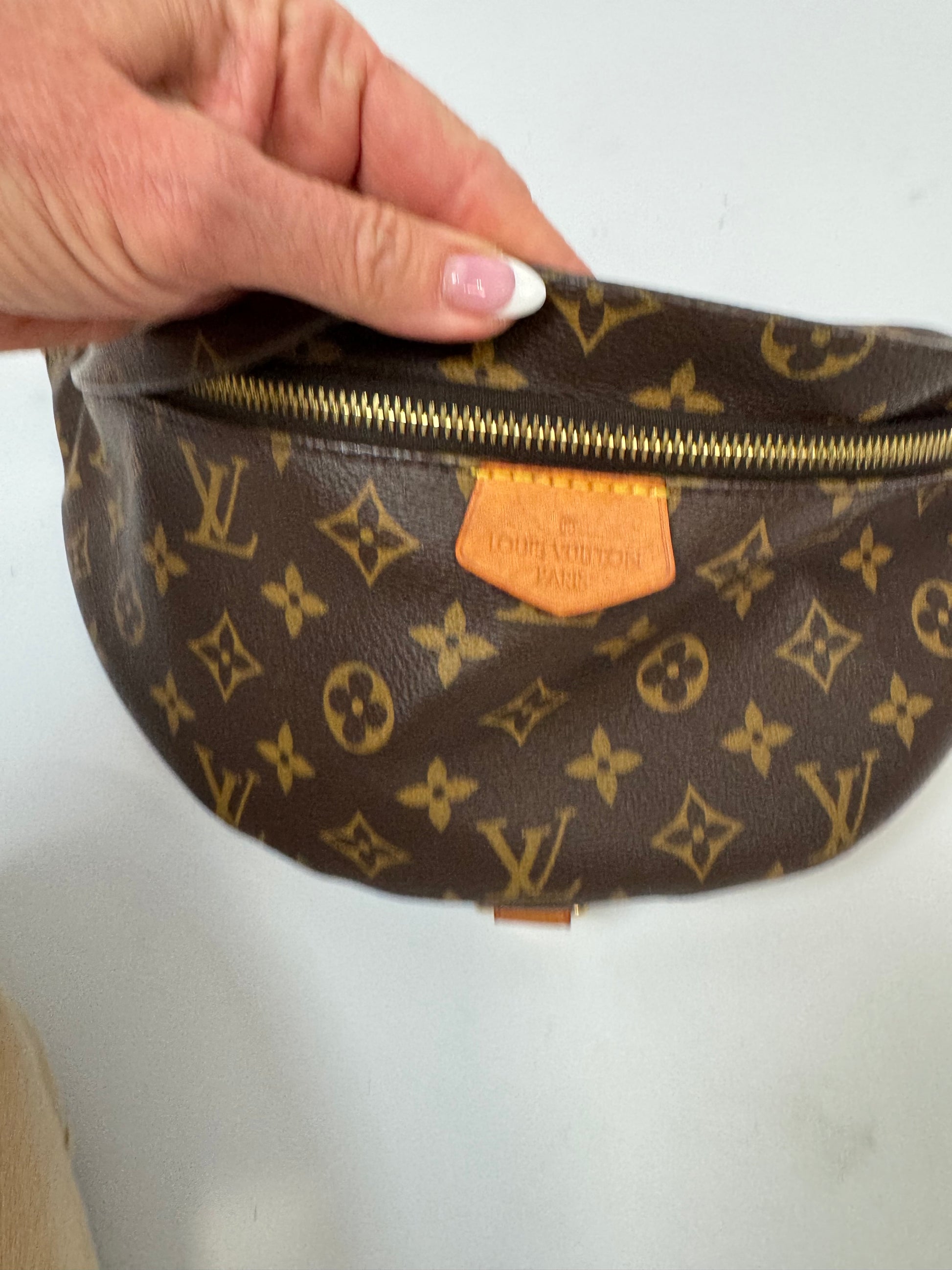 Louis Vuitton Monogram Canvas Bumbag 2018 zipper front and logo stamp