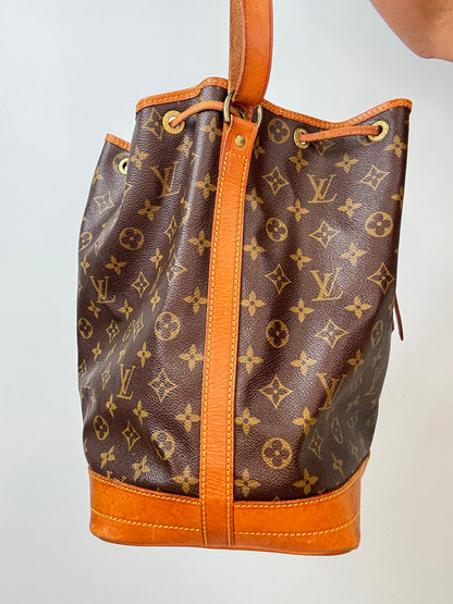Louis Vuitton Monogram Canvas Noé Bucket Bag left side of bag