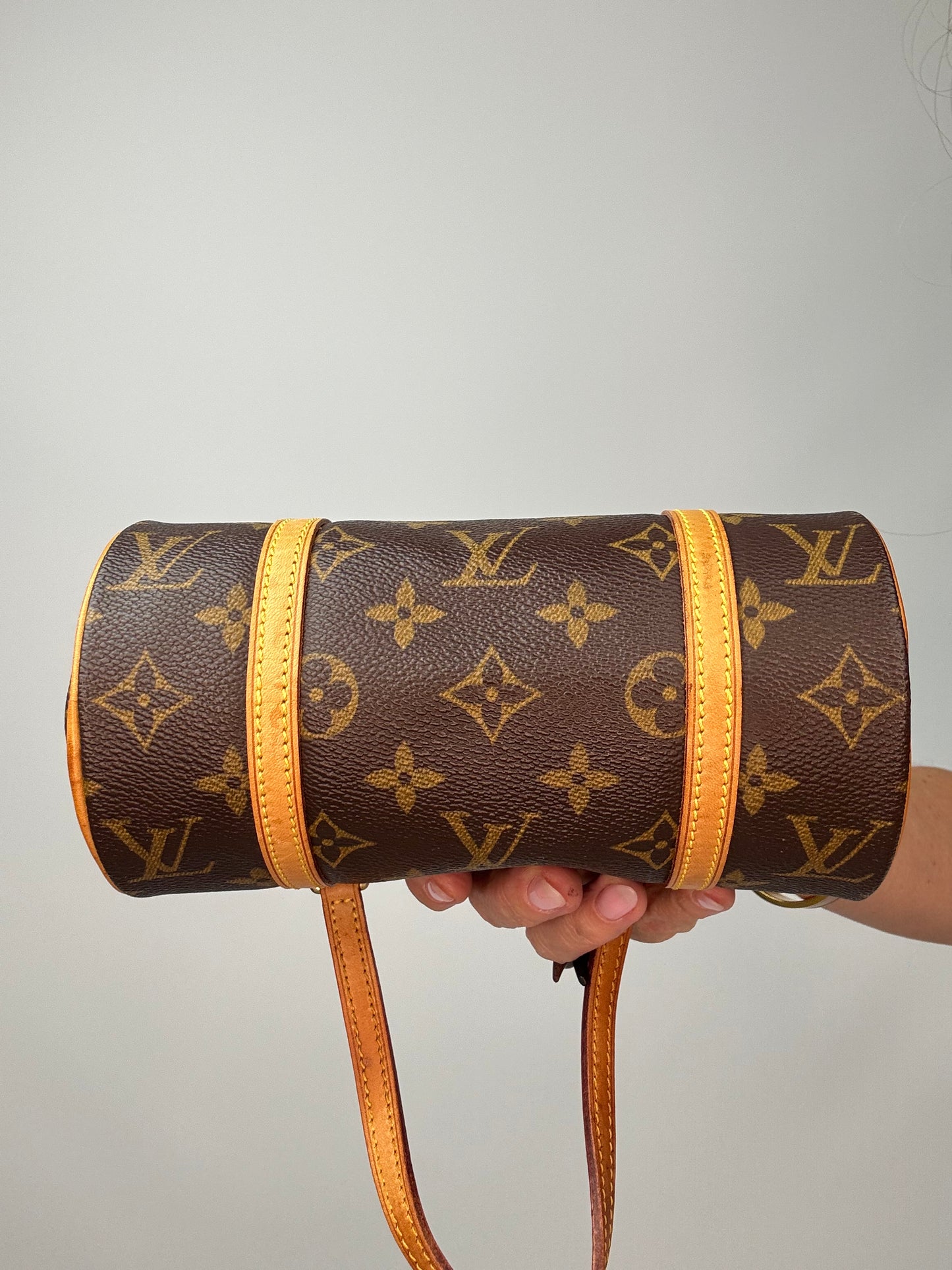 Louis Vuitton Monogram Canvas Papillon 19 bottom of handbag