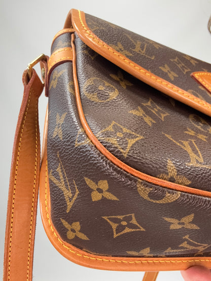 LOUIS VUITTON Monogram Canvas Sologne front left bottom corner