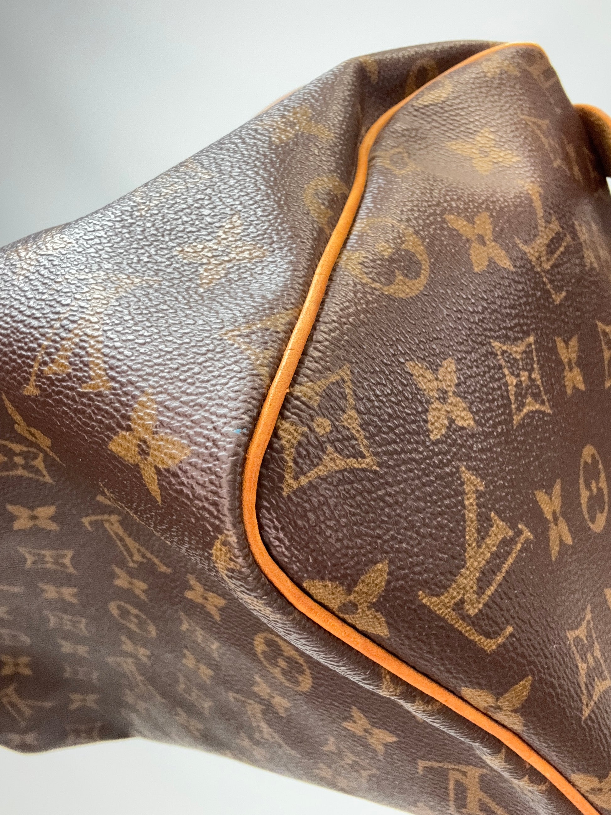 LOUIS VUITTON Monogram Canvas Speedy 30 back right bottom corner