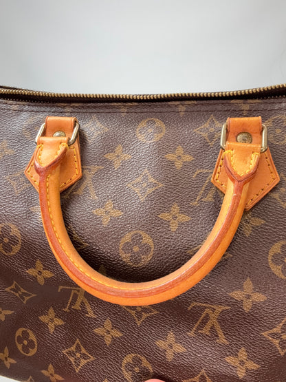LOUIS VUITTON Monogram Canvas Speedy 30 interior of back top handle