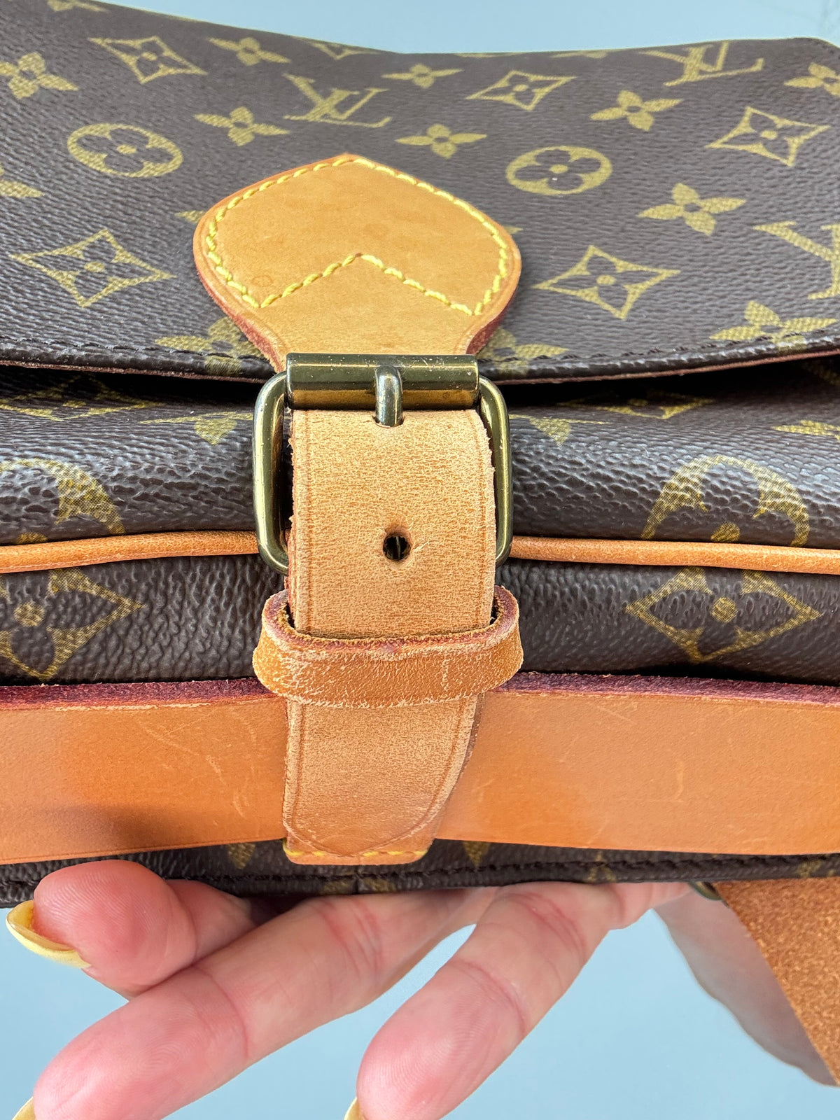 Louis Vuitton Monogram Canvas Cartouchière MM buckle closure