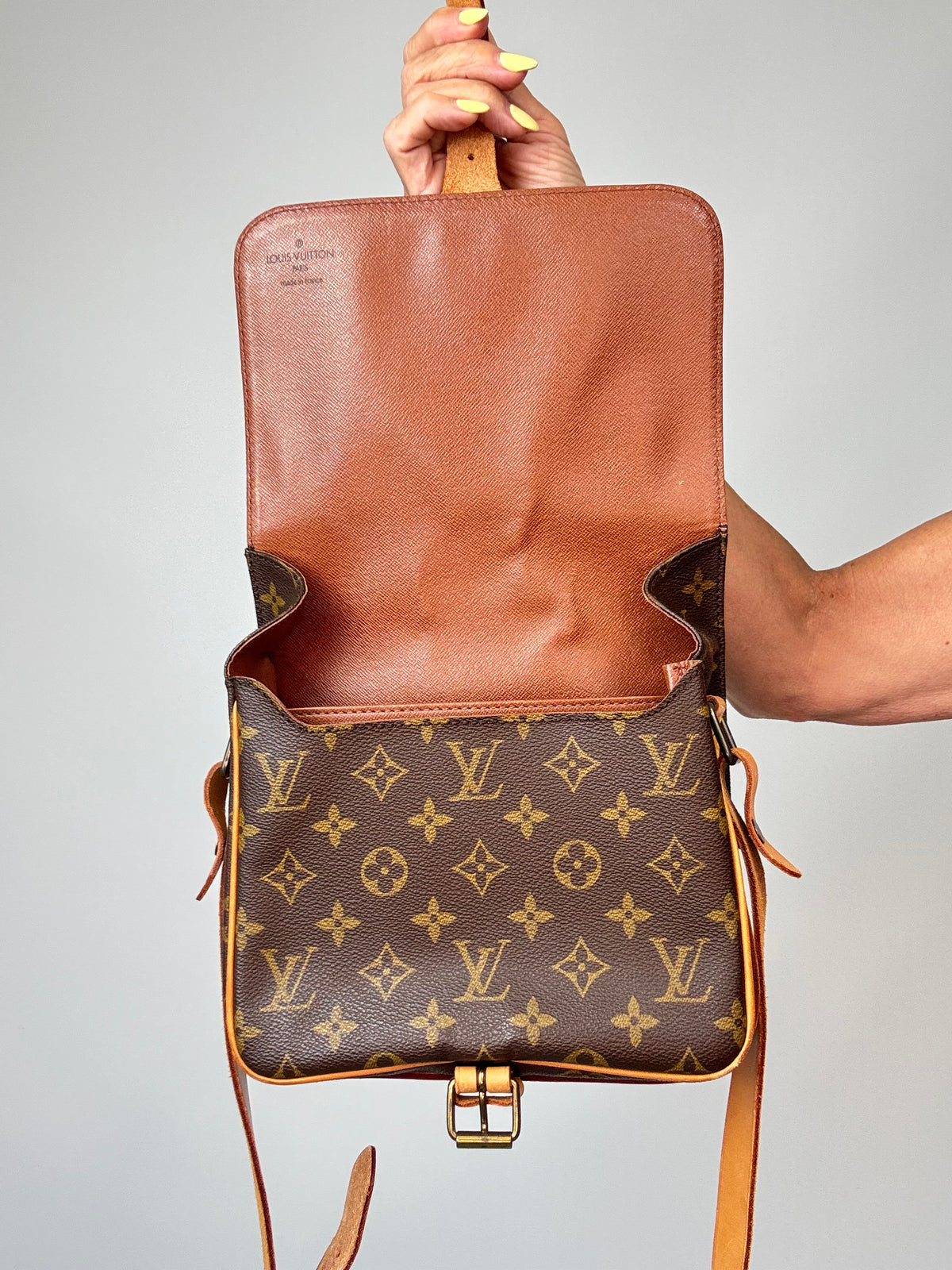 Louis Vuitton Monogram Canvas Cartouchière MM flap interior