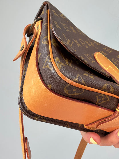 Louis Vuitton Monogram Canvas Cartouchière MM front left bottom corner