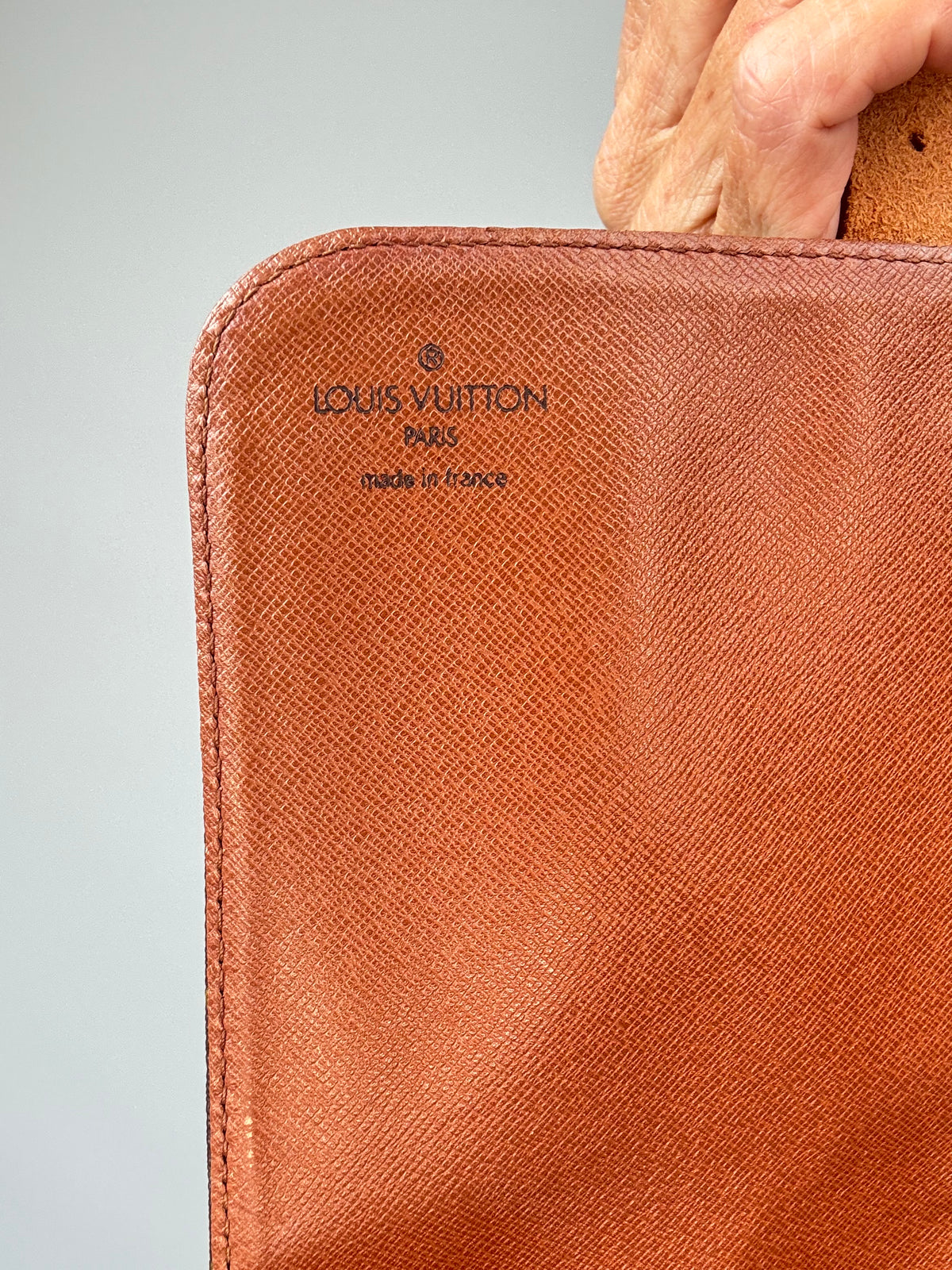 Louis Vuitton Monogram Canvas Cartouchière MM interior stamp