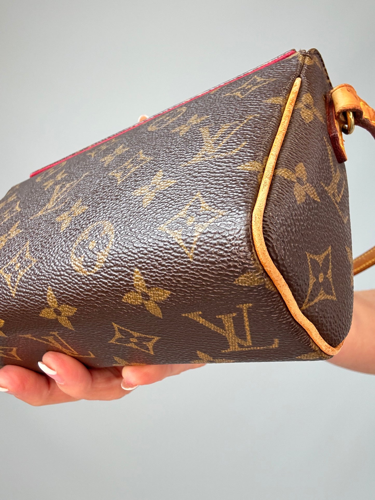 Louis Vuitton Monogram Recital Bag front right bottom corner
