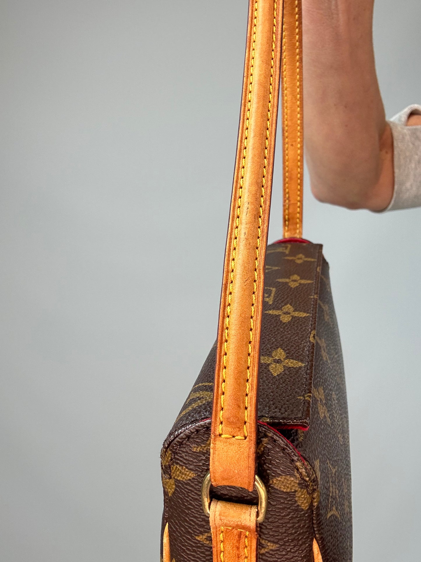 Louis Vuitton Monogram Recital Bag left side of strap