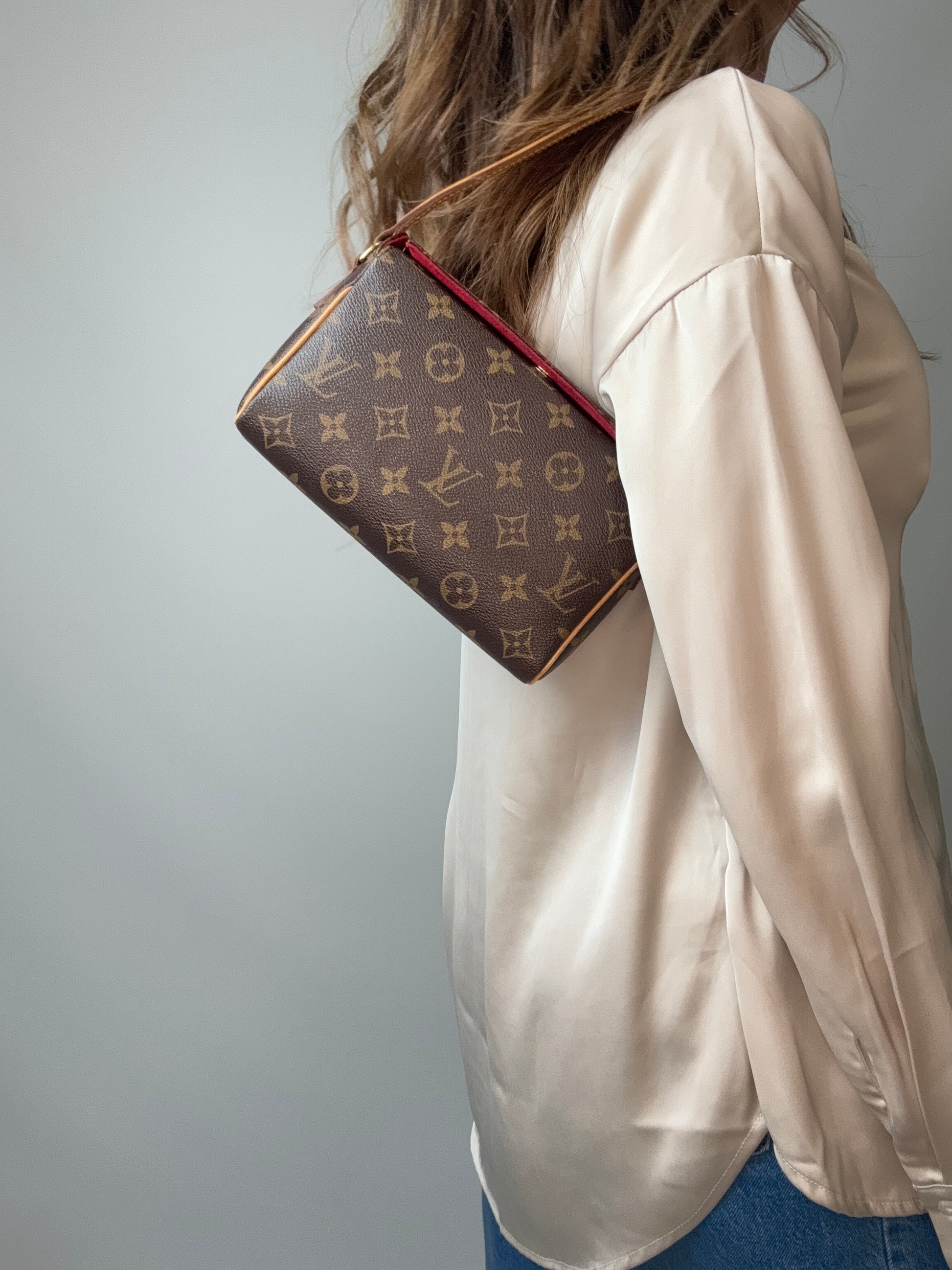 Louis Vuitton Monogram Recital Bag modeled