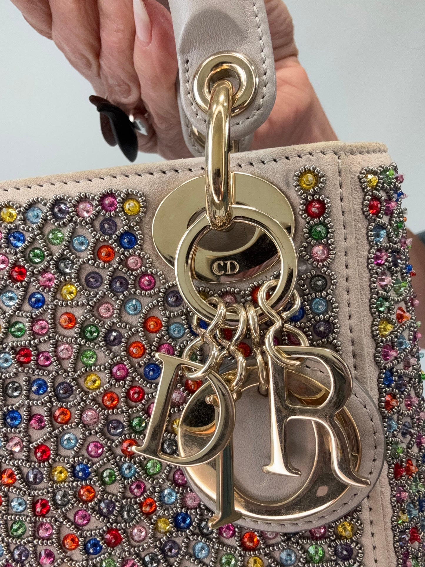 Mini Lady Dior Crystal Embellished Bag Dior bag charm