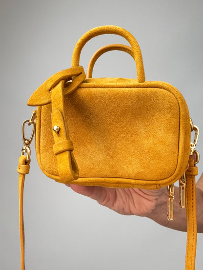 Miu Miu Beau Micro Suede Bag - Whiskey back of handbag