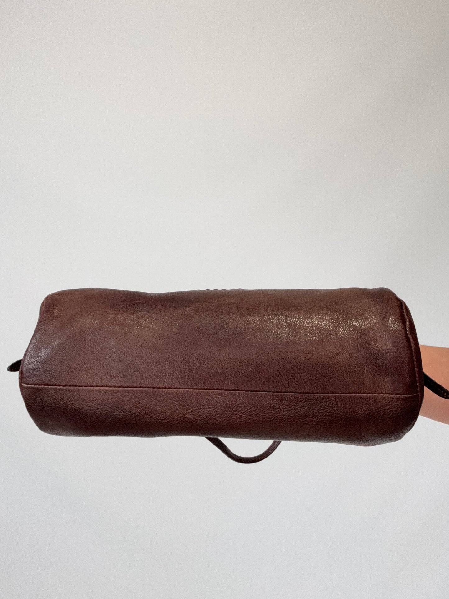 Miu Miu Nappa Leather Aviator Mini Pouch bottom of pouch