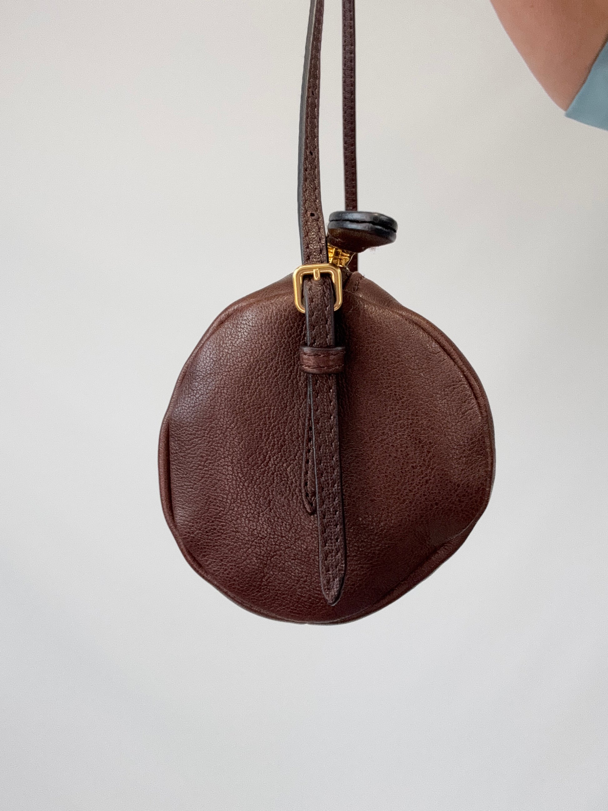 Miu Miu Nappa Leather Aviator Mini Pouch left side
