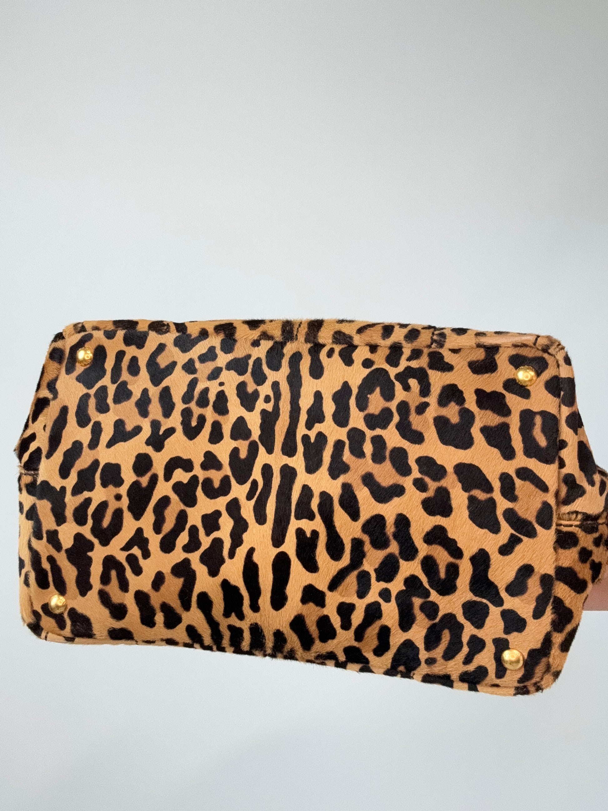 Prada Cavallino Leopard Tote - Vintage bottom of handbag