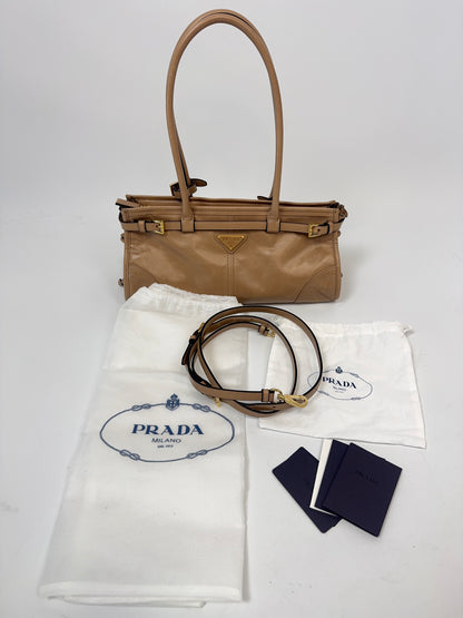 Prada Medium Bonnie East West Tote with dust bags and cards