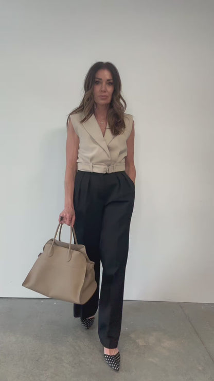 The Row Soft Margaux 15 Bag - Beige