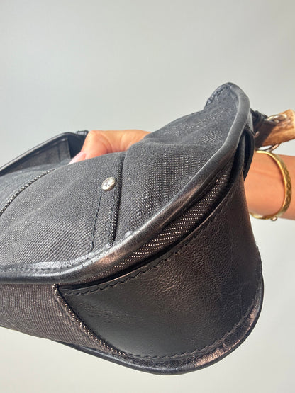 Saint Laurent Denim Mombasa Bag back left bottom corner
