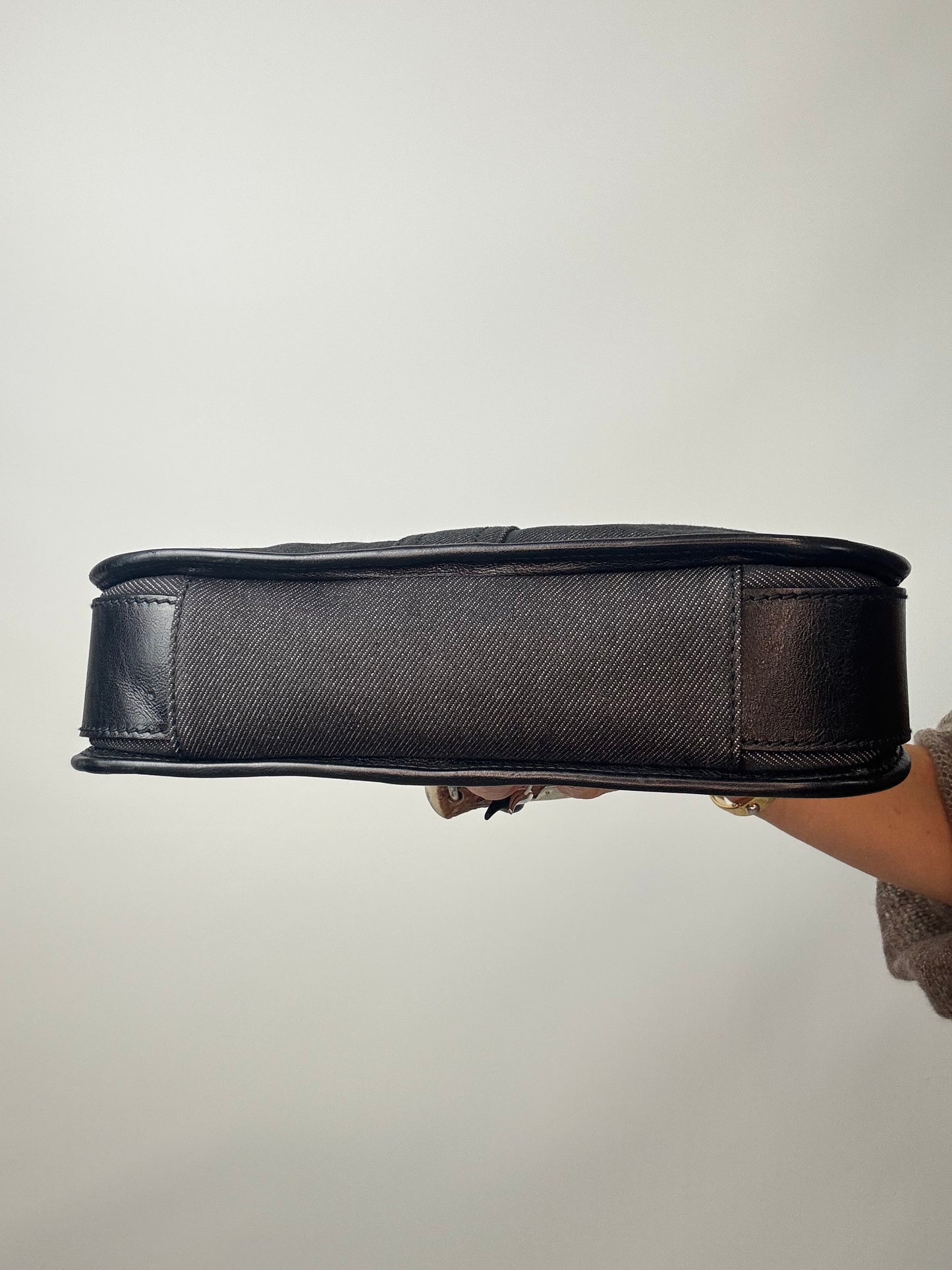 Saint Laurent Denim Mombasa Bag bottom of bag