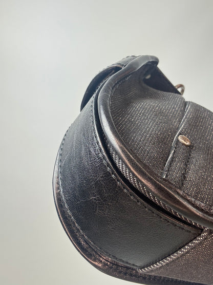 Saint Laurent Denim Mombasa Bag front left bottom corner