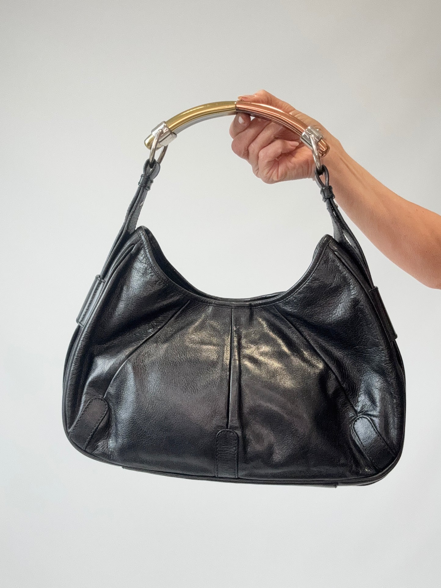 Saint Laurent Mombasa Hobo Bag  back of handbag