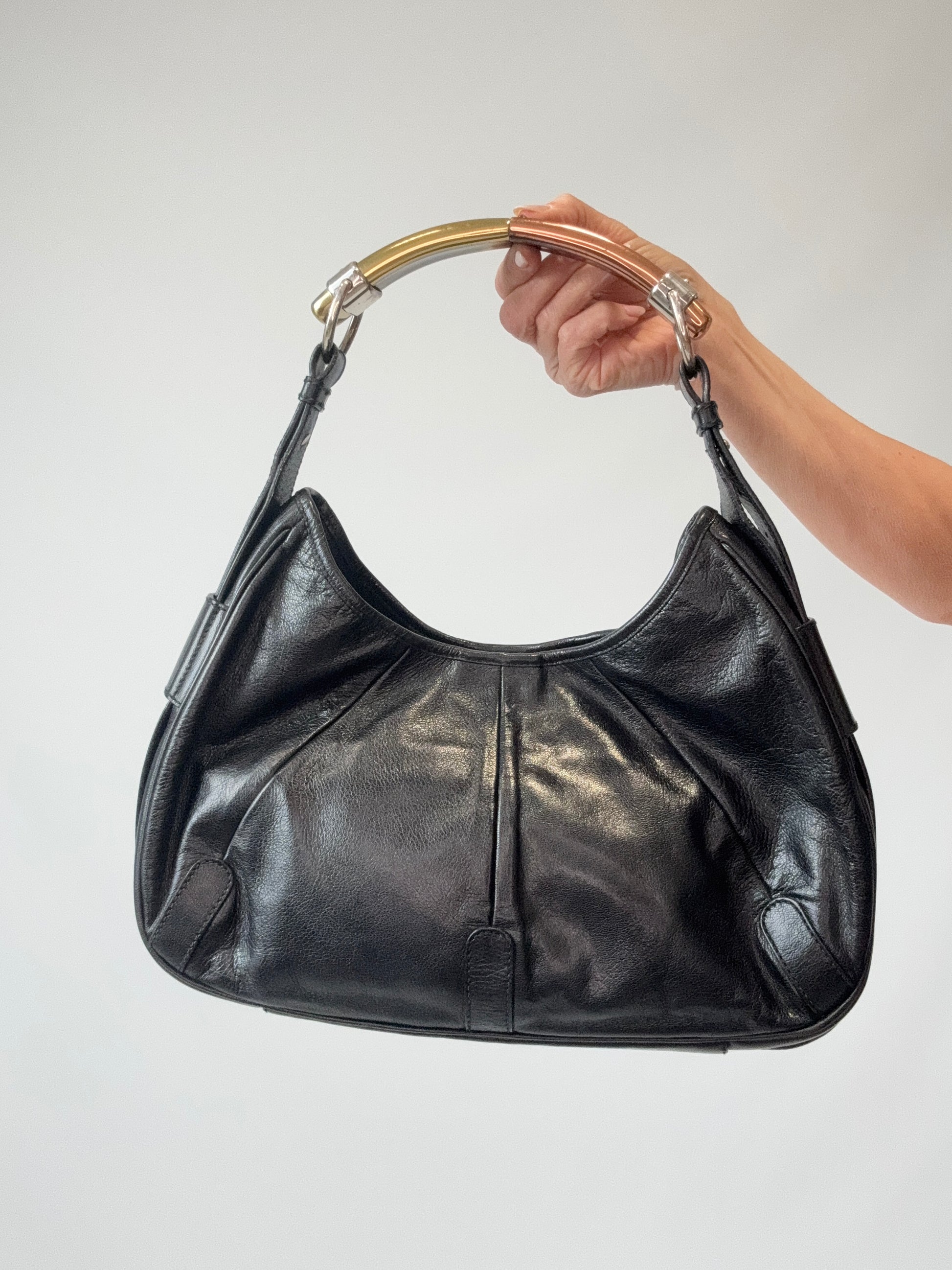 Saint Laurent Mombasa Hobo Bag  back of handbag