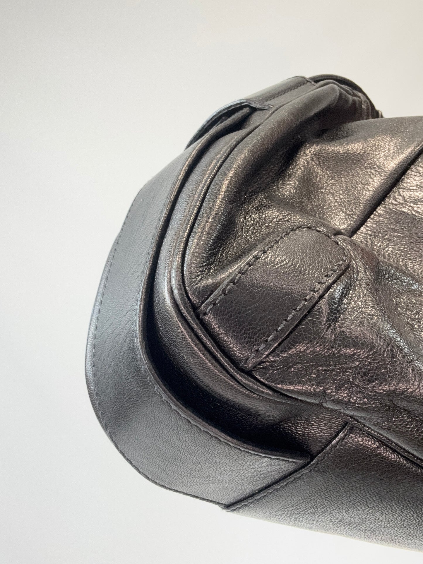 Saint Laurent Mombasa Hobo Bag  front left bottom corner