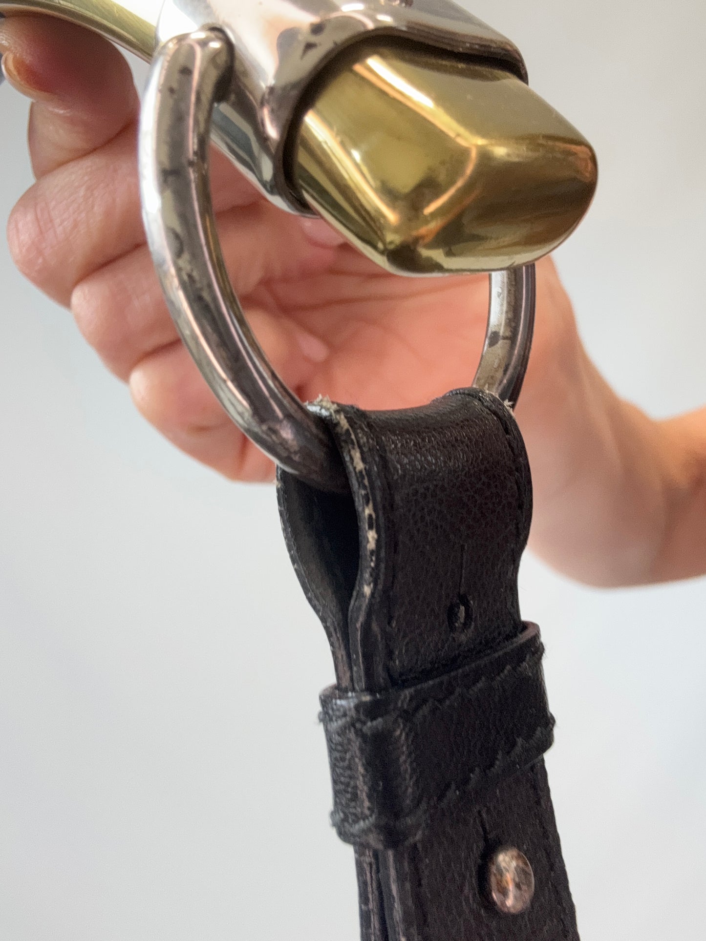 Saint Laurent Mombasa Hobo Bag hardware in leather