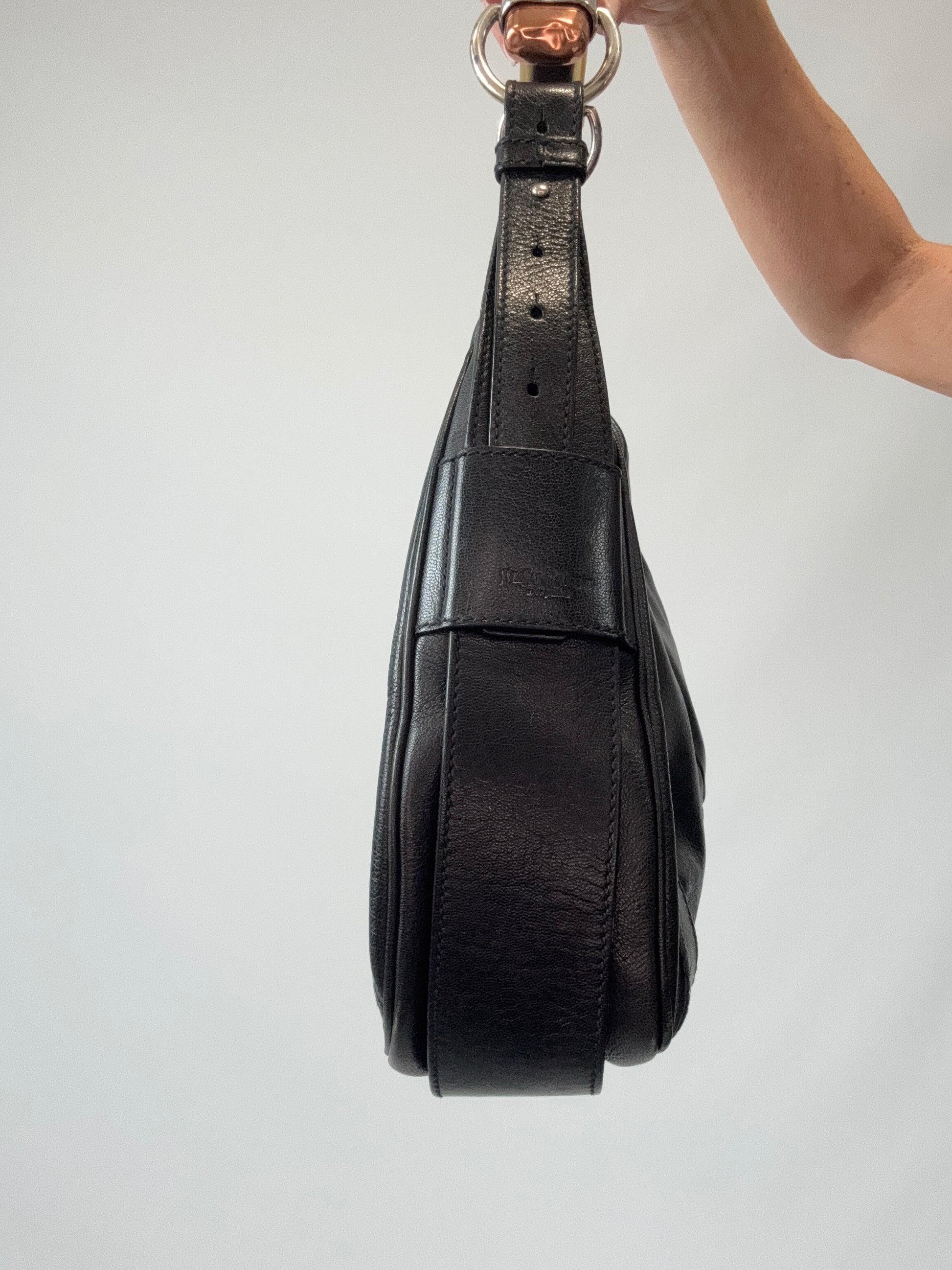 Saint Laurent Mombasa Hobo Bag  left side of handbag