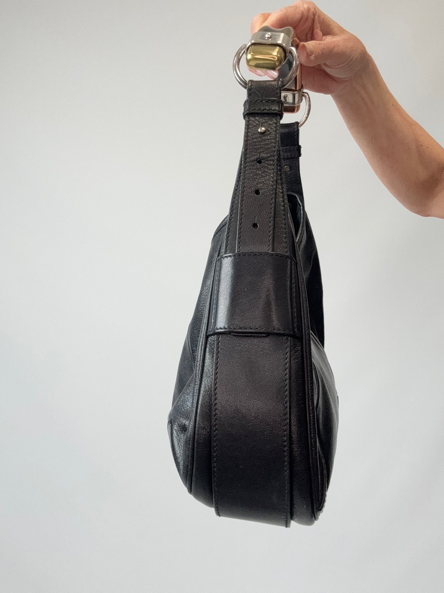 Saint Laurent Mombasa Hobo Bag  right side of handbag
