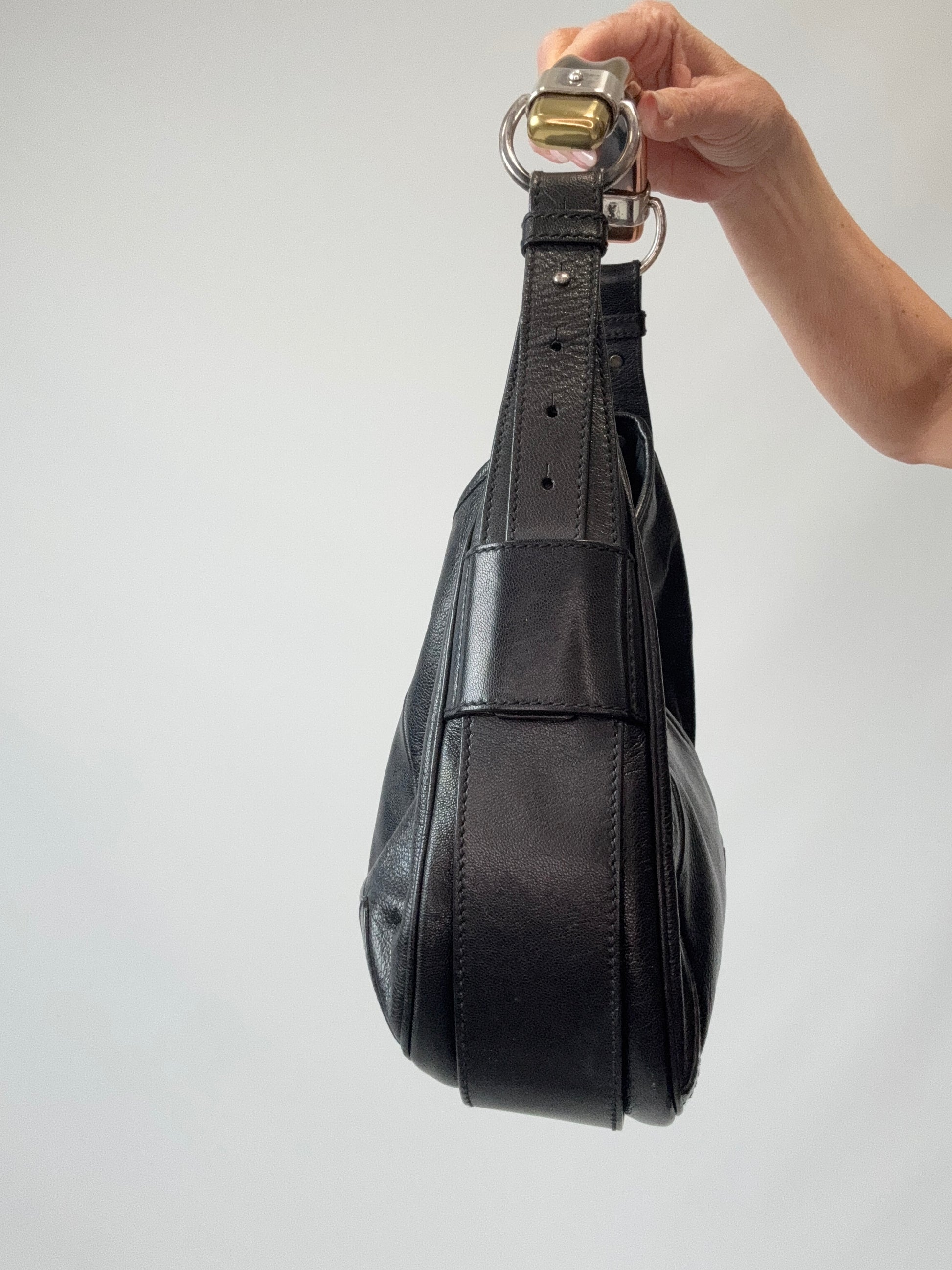 Saint Laurent Mombasa Hobo Bag  right side of handbag