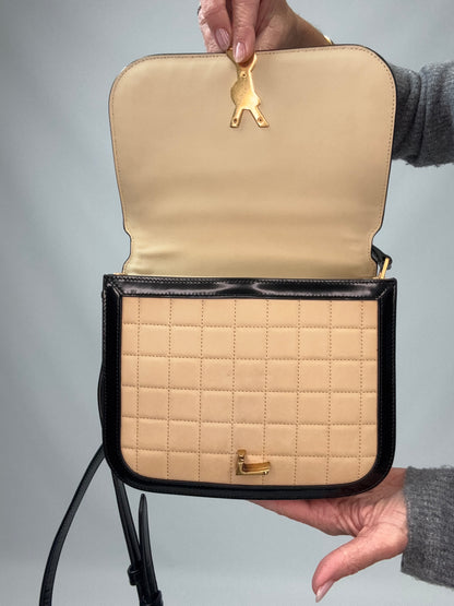 Saint Laurent Quilted Suede Monogram Solferino Bag flap interior