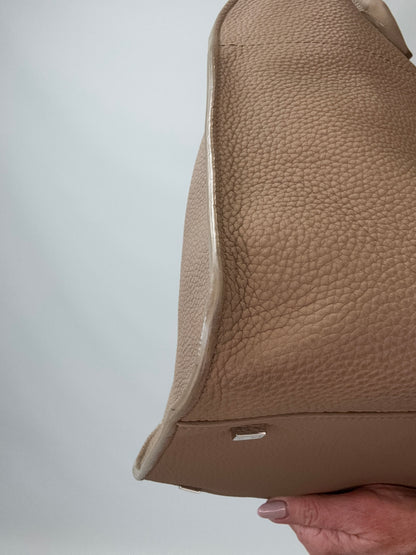 The Row Soft Margaux 15 Bag Beige back left bottom corner