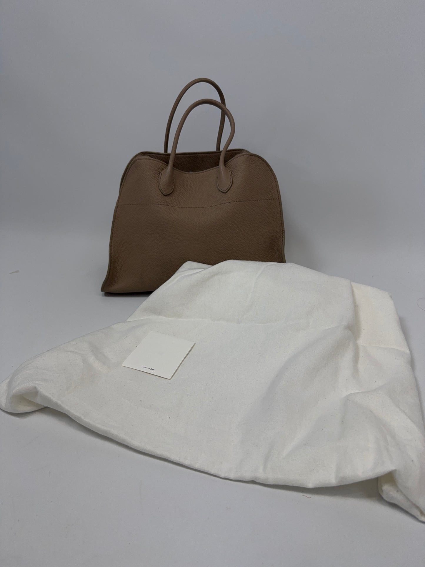 The Row Soft Margaux 15 Bag Beige dust bag and care card
