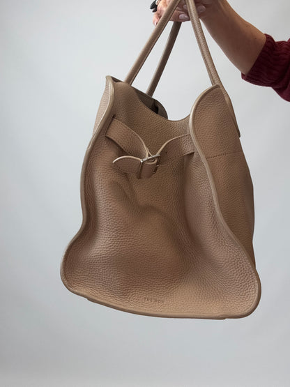 The Row Soft Margaux 15 Bag Beige left side
