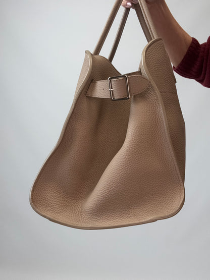 The Row Soft Margaux 15 Bag Beige right side